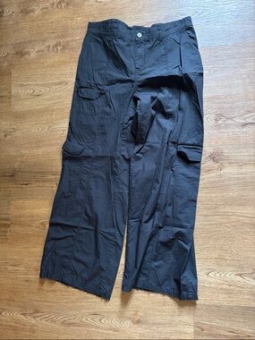 wild fable Black Wide-Leg Cargo Pants